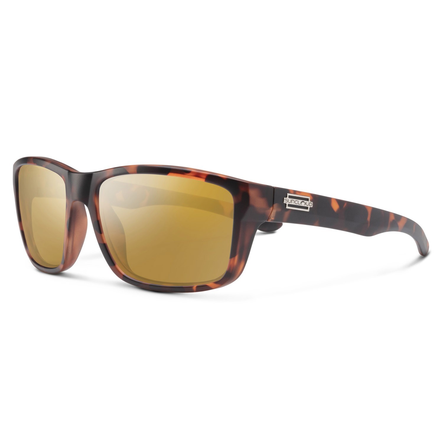 SunCloud Mayor Sunglasses Matte Tortoise Frame, Polarized Sienna Mirror Lens New