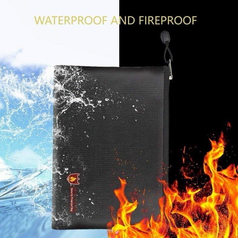 Fireproof and Waterproof Document Bag for Safe Storage 14” X 11”