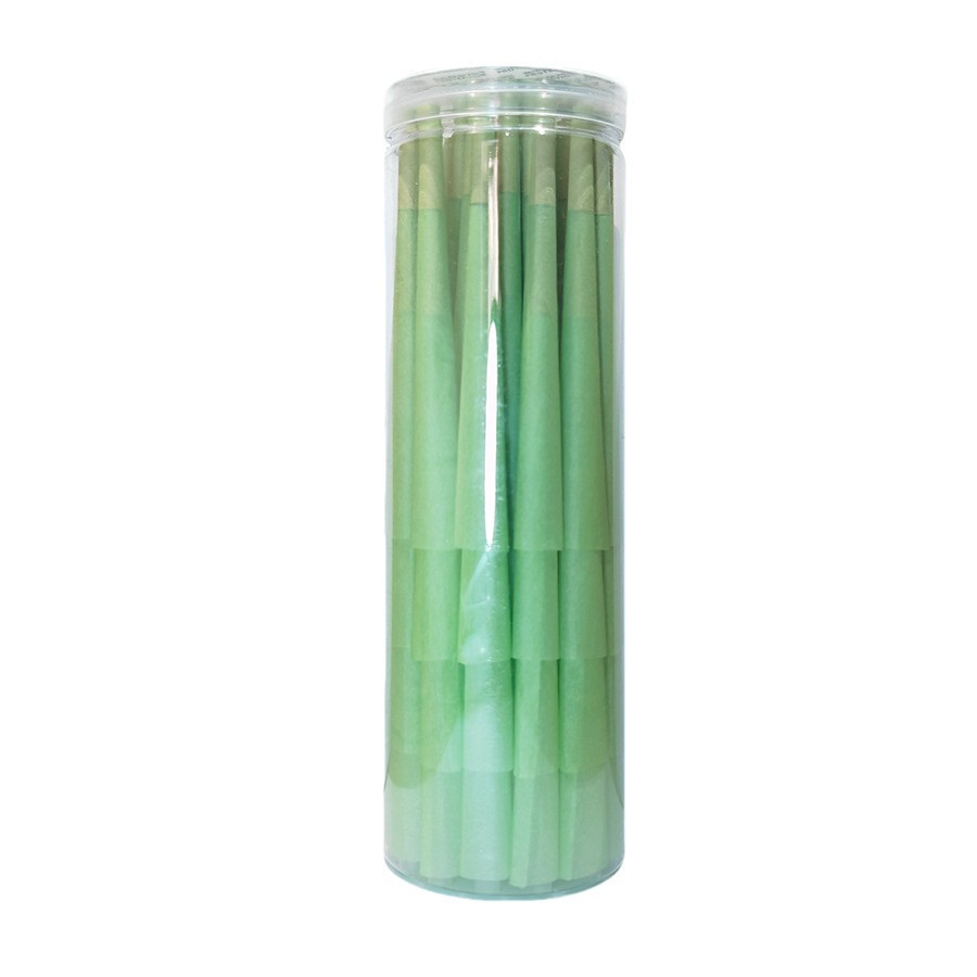 Green Pre Rolled Cones Ultra thin King Size 100Ct Rolling Papers Slow Burning