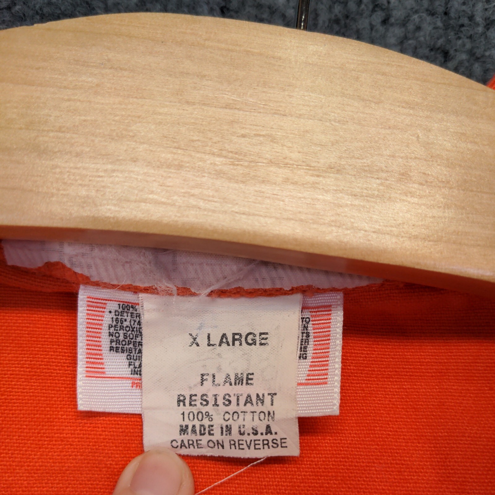 Unbranded Men's Flame Resistant Jacket Orange XL Snap Button Workwear
