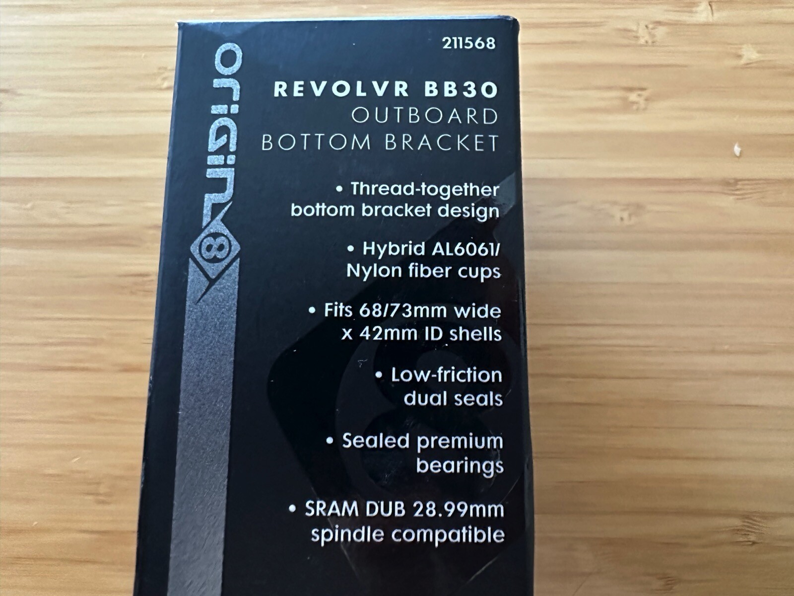 Origin 8 Revolvr BB30 for DUB Spindle Outboard Thread-Together Bottom Bracket
