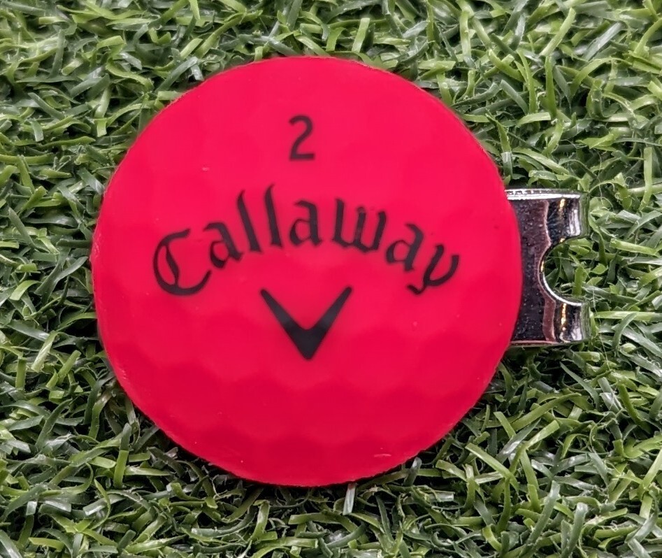 Callaway Real Golf Ball Marker With Magnetic Hat Clip Supersoft Chrome Soft Pro