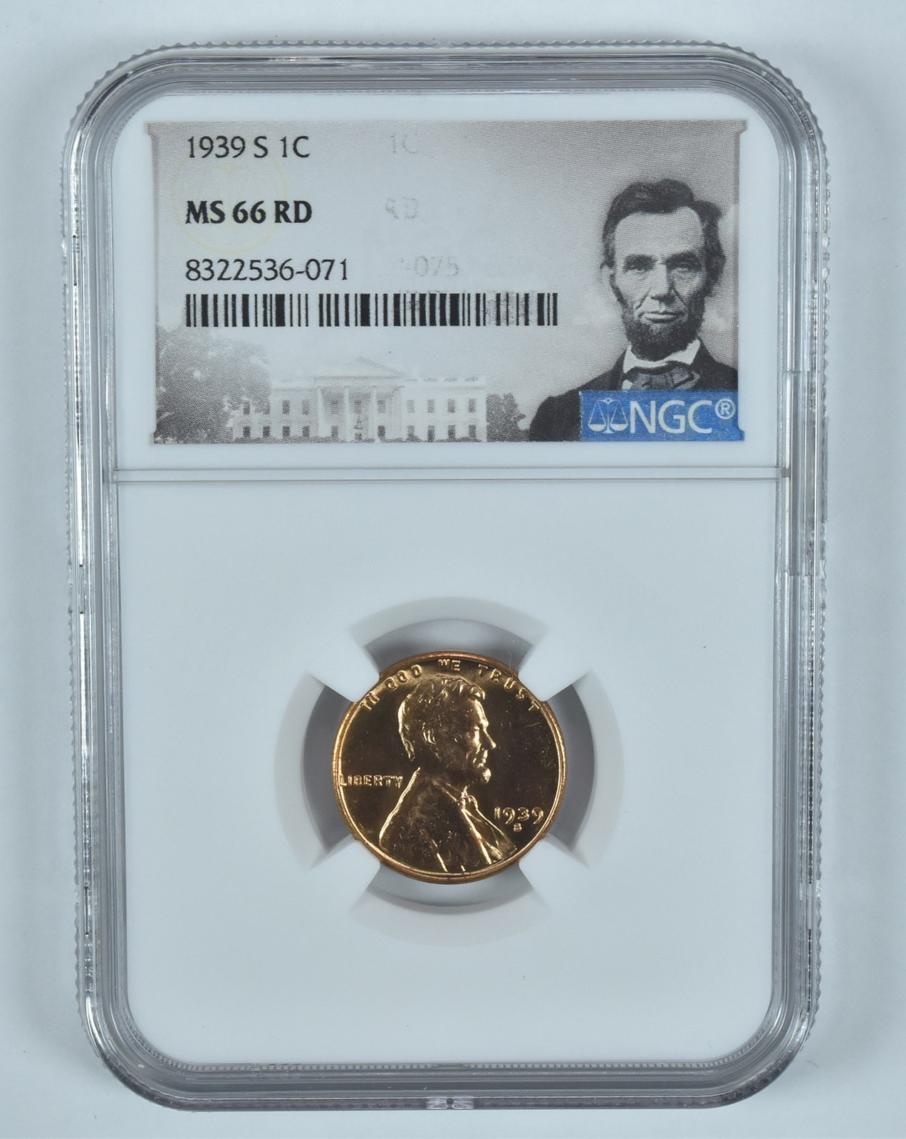 1939-S Lincoln Wheat Cent MS66 RD NGC Special Label