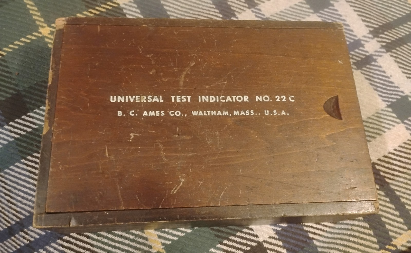 Vintage B.C. Ames Universal Test Indicator No 22C in Case & Box, Waltham Mass