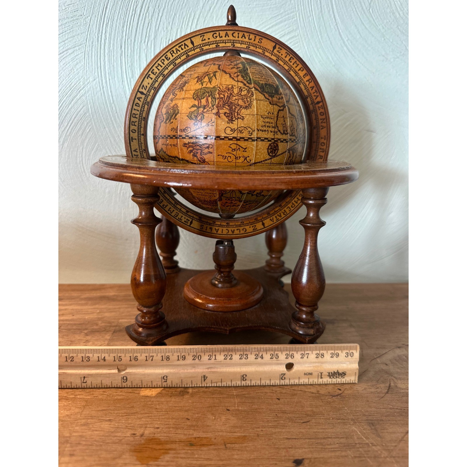 Vintage Old World desk Globe/ zodiac