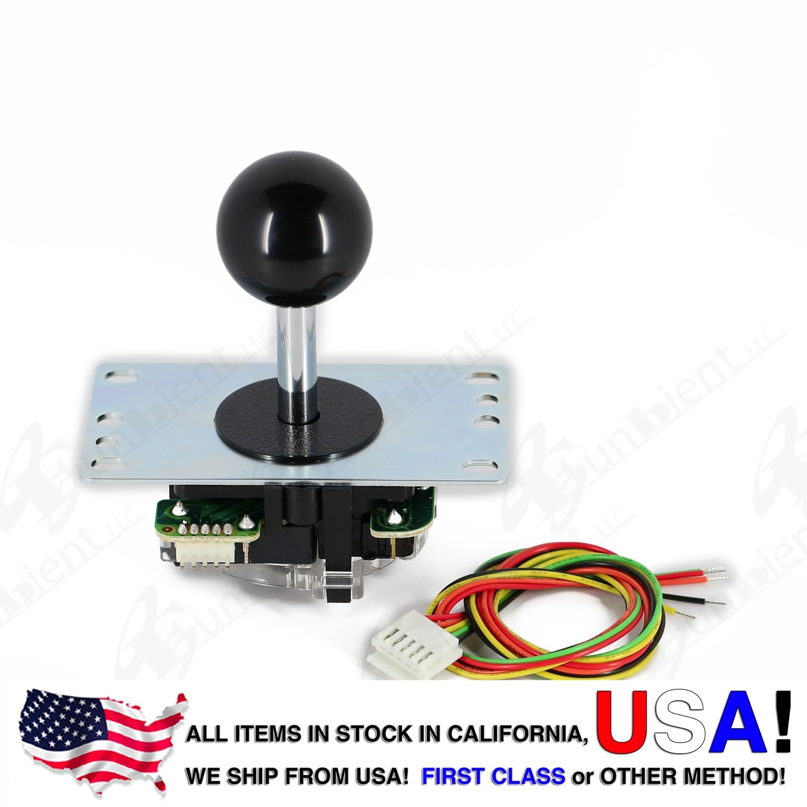 Sanwa Original Japan Arcade Joystick JLF-TP-8YT with Black Ball Top stick mod