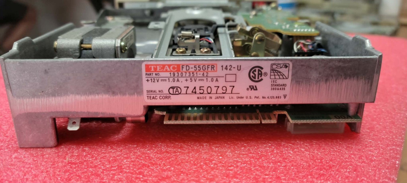Vintage TEAC FD-55GFR 149-U 19307351-42 5.25in 1.2MB Floppy Disk Drive