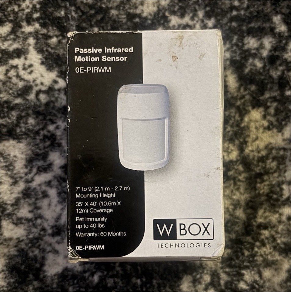 W Box Technologies OE-PIRWM Wired Infrared Indoor Motion Sensor, White