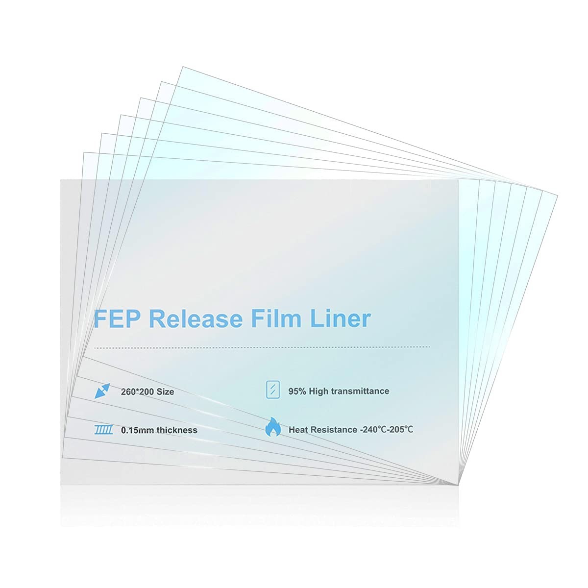 6pcs Creality Fep Film Release Films 260 X 200 X 0.15mm for Elegoo Saturn/saturn