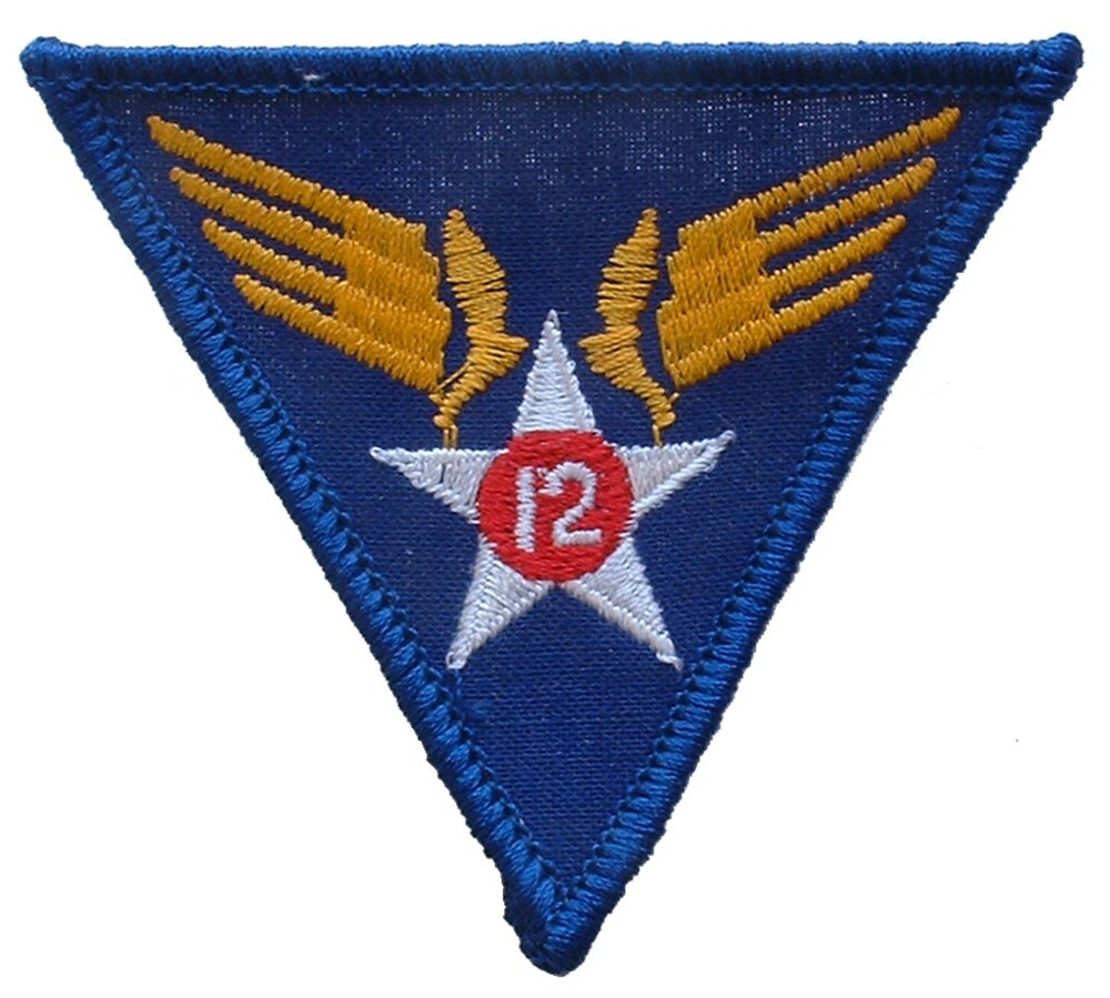 AIR FORCE 12TH Embroidered Shoulder Patch 3" (0155)