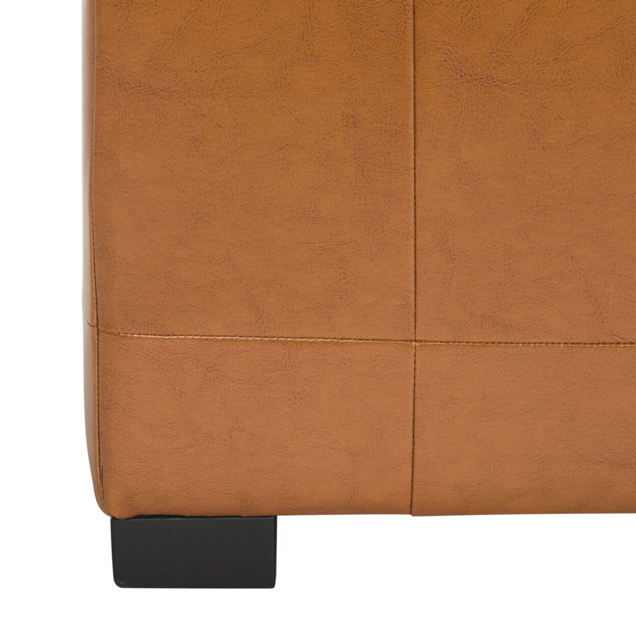 SAFAVIEH Large Manhattan Storage Bench | Saddle |