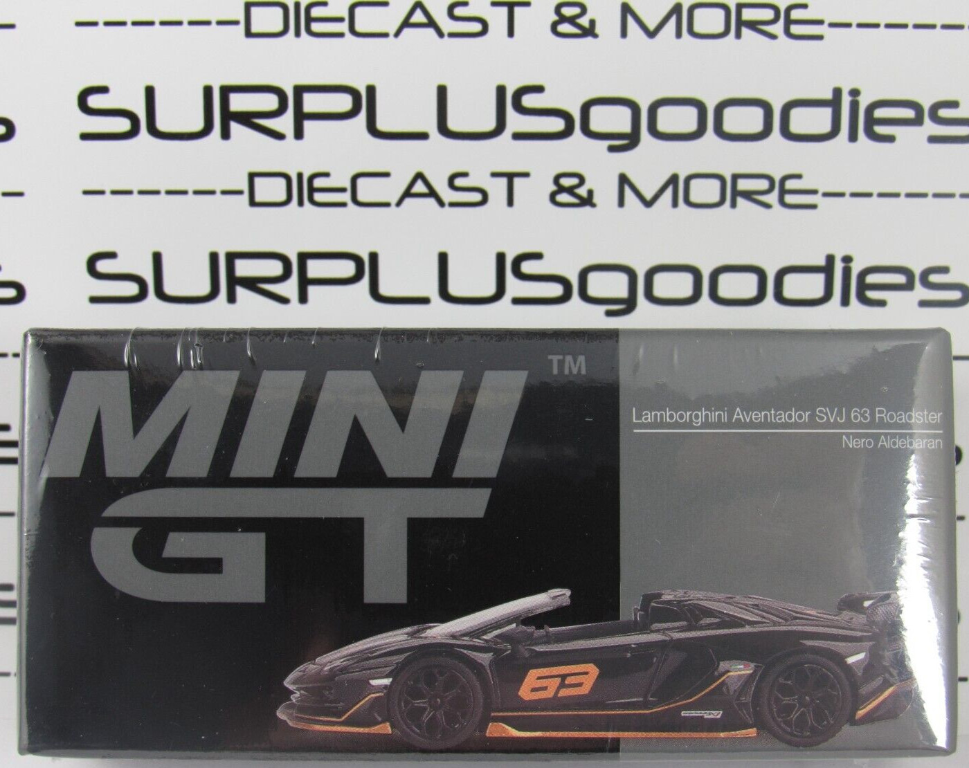 2025 Mini-GT Overseas Ed: LHD LAMBORGHINI AVENTADOR SVJ 63 Roadster Nero #803
