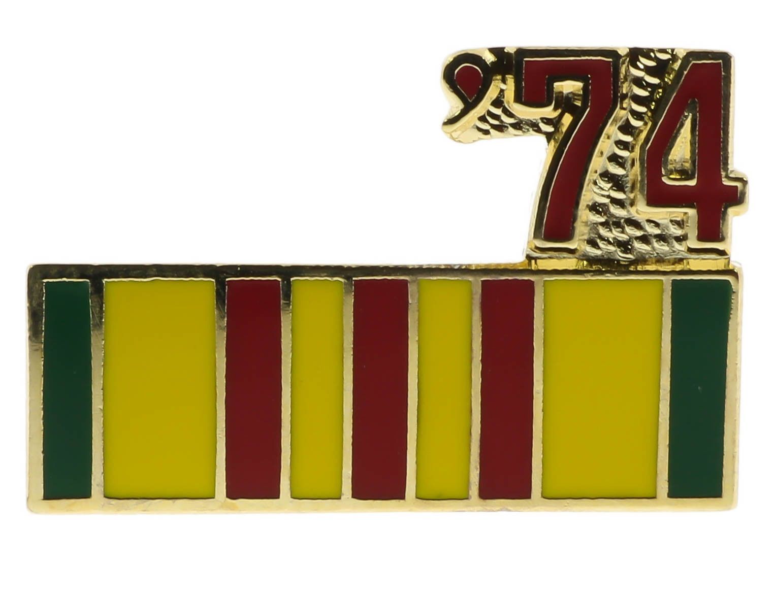 Vietnam 1974 Service Ribbon Hat or Lapel Military  Pin H14802 F6D11U