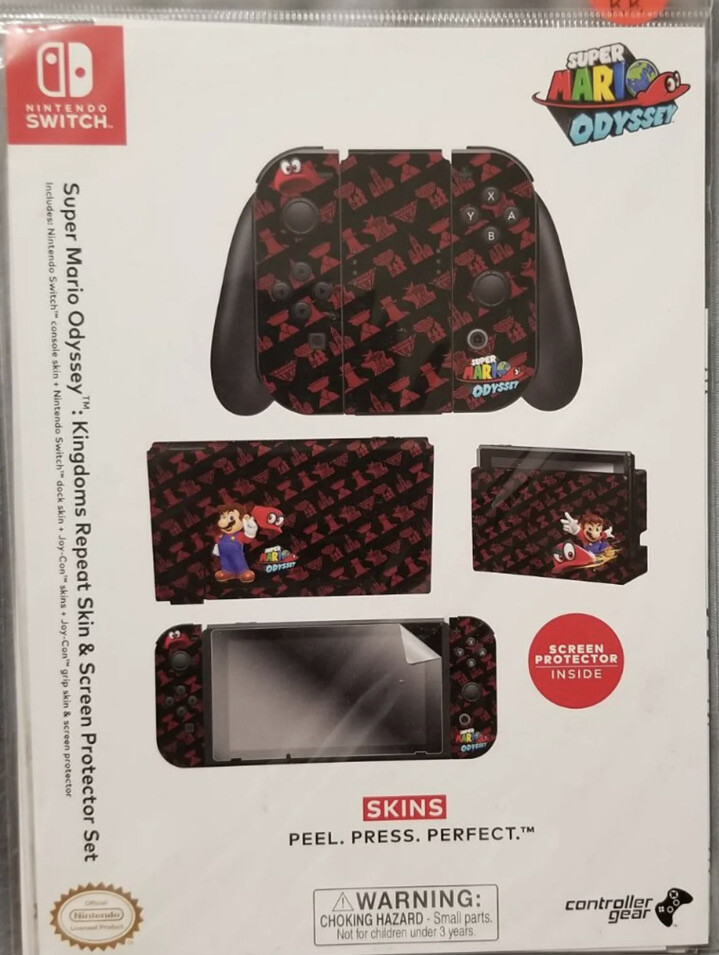 Nintendo Switch Vinyl Skin Super Mario Bros. Decal Sticker & Screen Protector