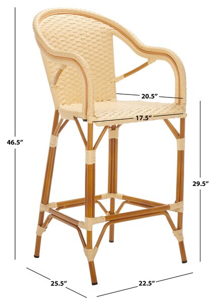 Safavieh CALIFORNIA BARSTOOL w ARMS, Reduced Price 2172742078 PAT7535A