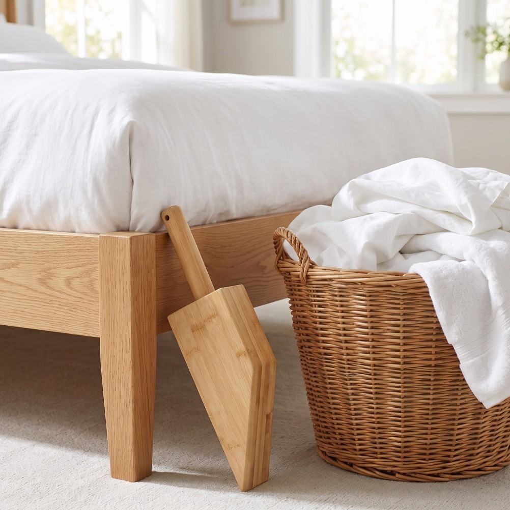 Ergonomic Bamboo Mattress Lifter for Easy Sheet Changing and Bed Making