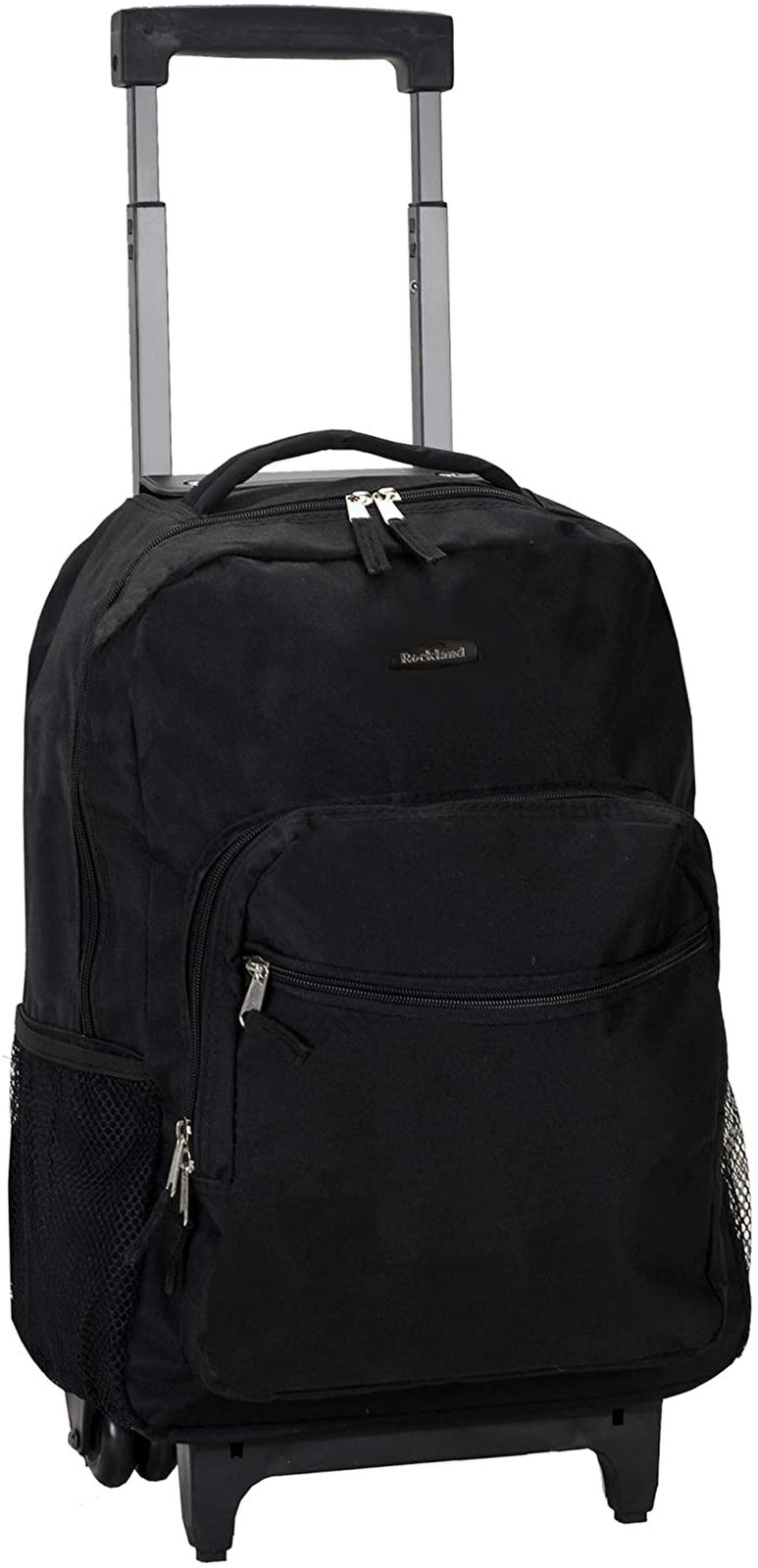 Double Handle 17" Rolling Backpack, Black