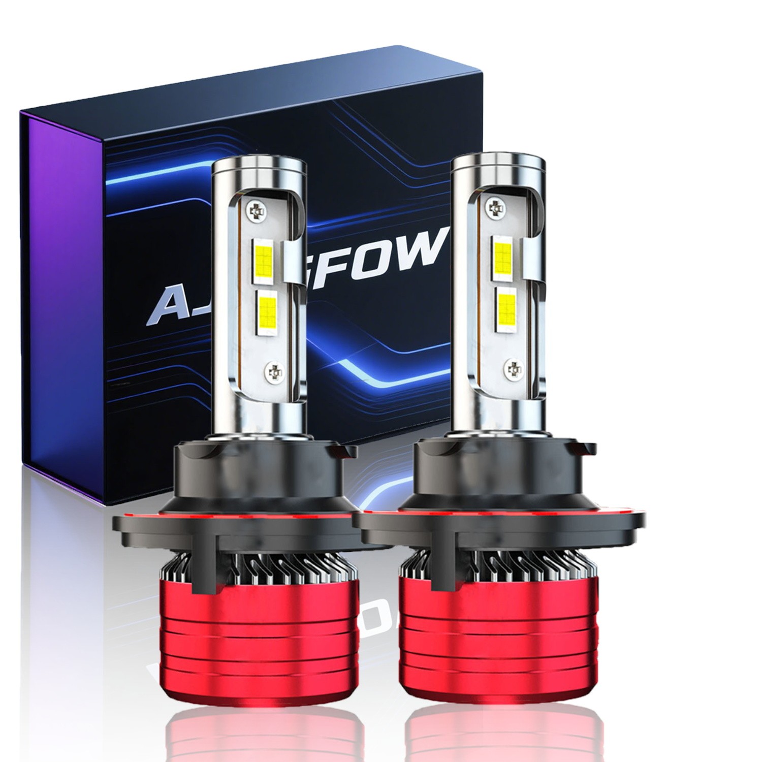 2X H13 9008 Super Bright LED Headlight Bulbs Kit 100000LM 6000K White Hi-Lo Beam