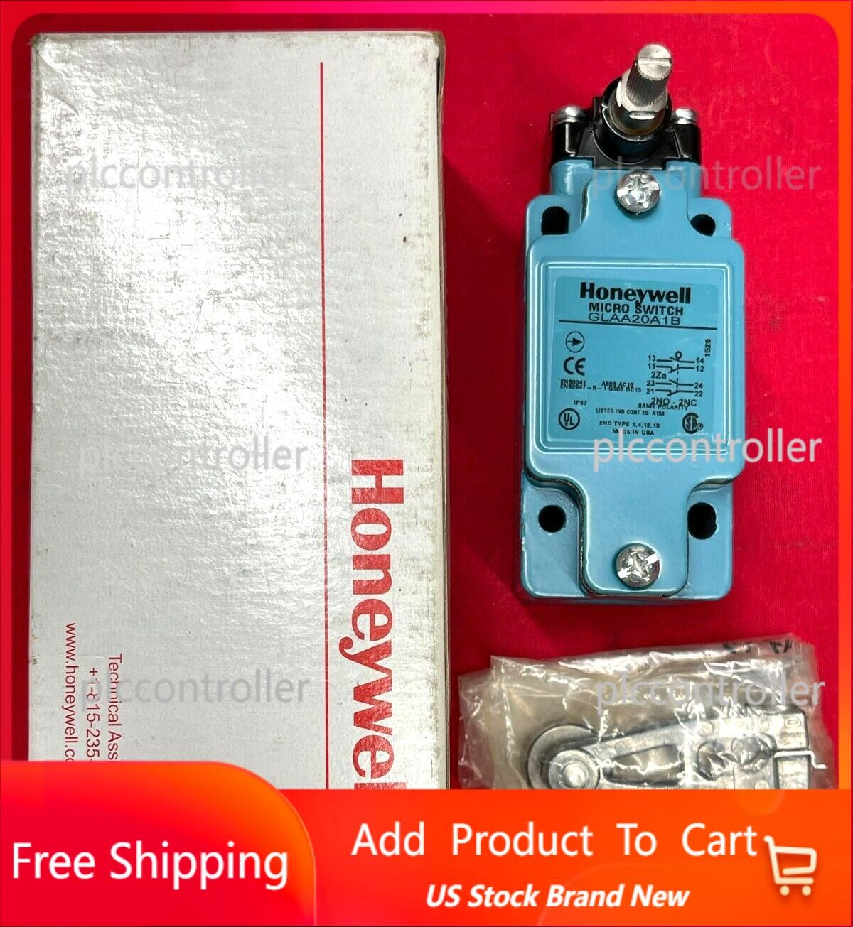 HONEYWELL MICRO SWITCH, GLAA20A1B, 600A, 15VAC, 2NO & 2NC SAME POLARITY
