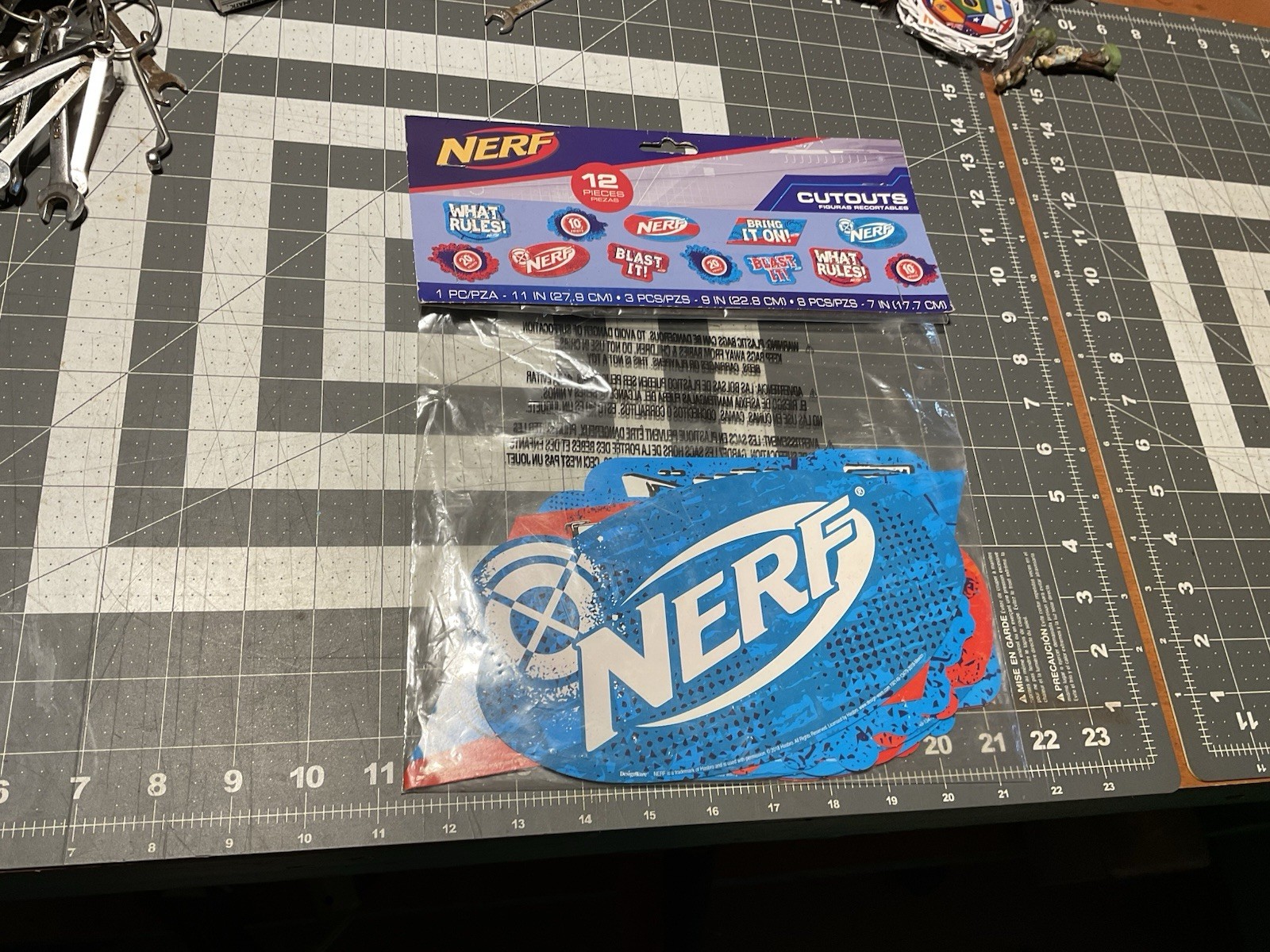 Nerf Paper Cardboard Cutouts, New In Package, 12 Cutouts, U1