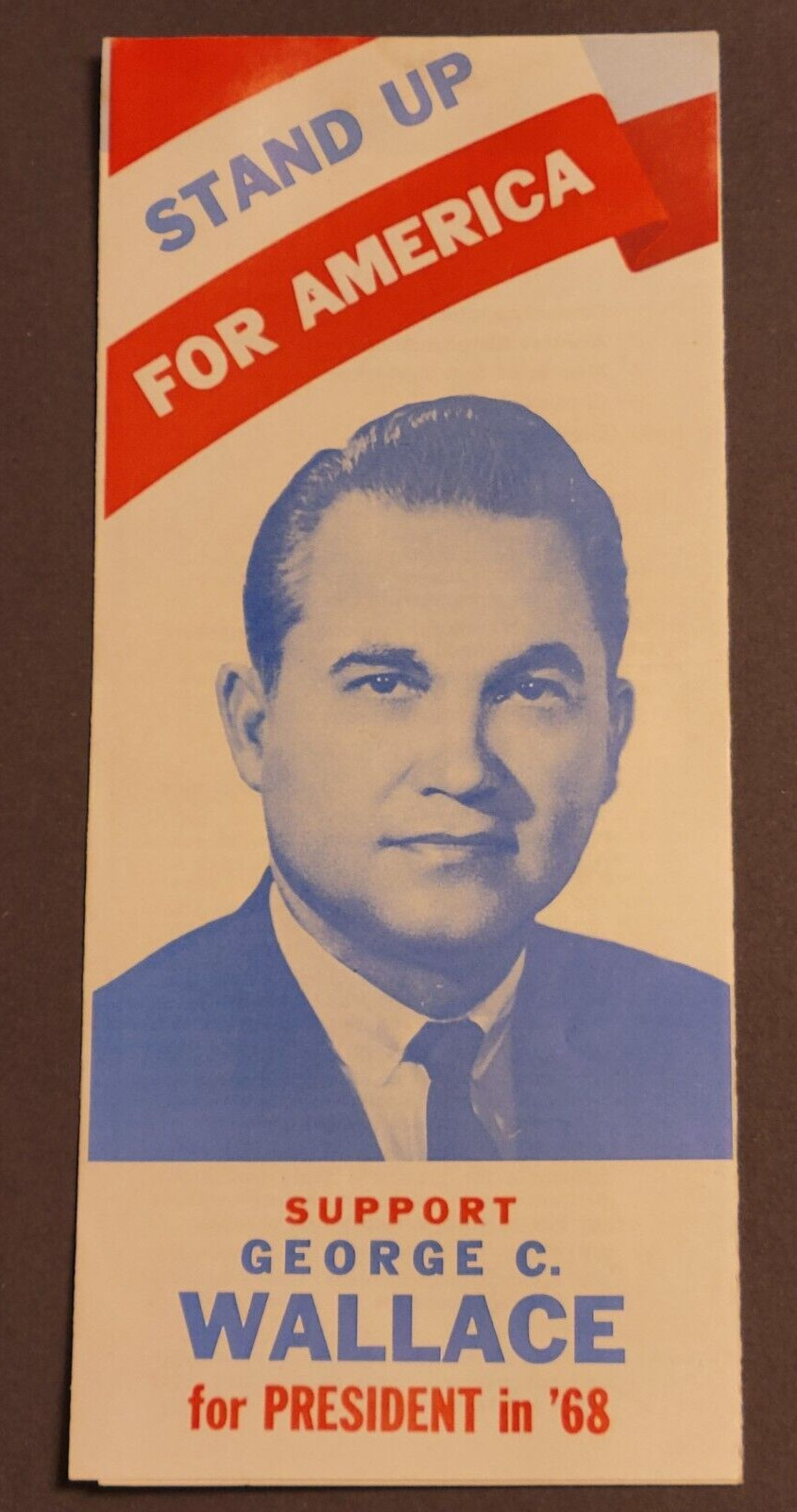 GEORGE C. WALLACE for President "Stand Up For America" 1968 Brochure - EXCELLENT