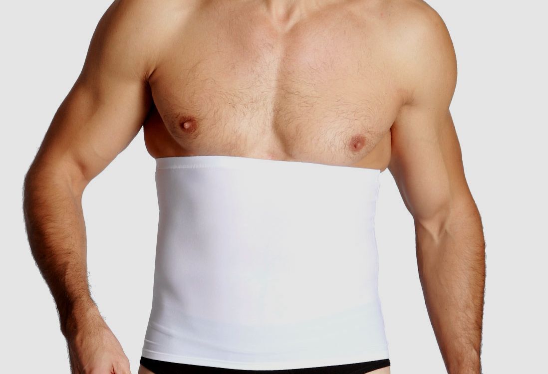 Instaslim Men White Micro Slimming Compression Slimming and Support Band XL