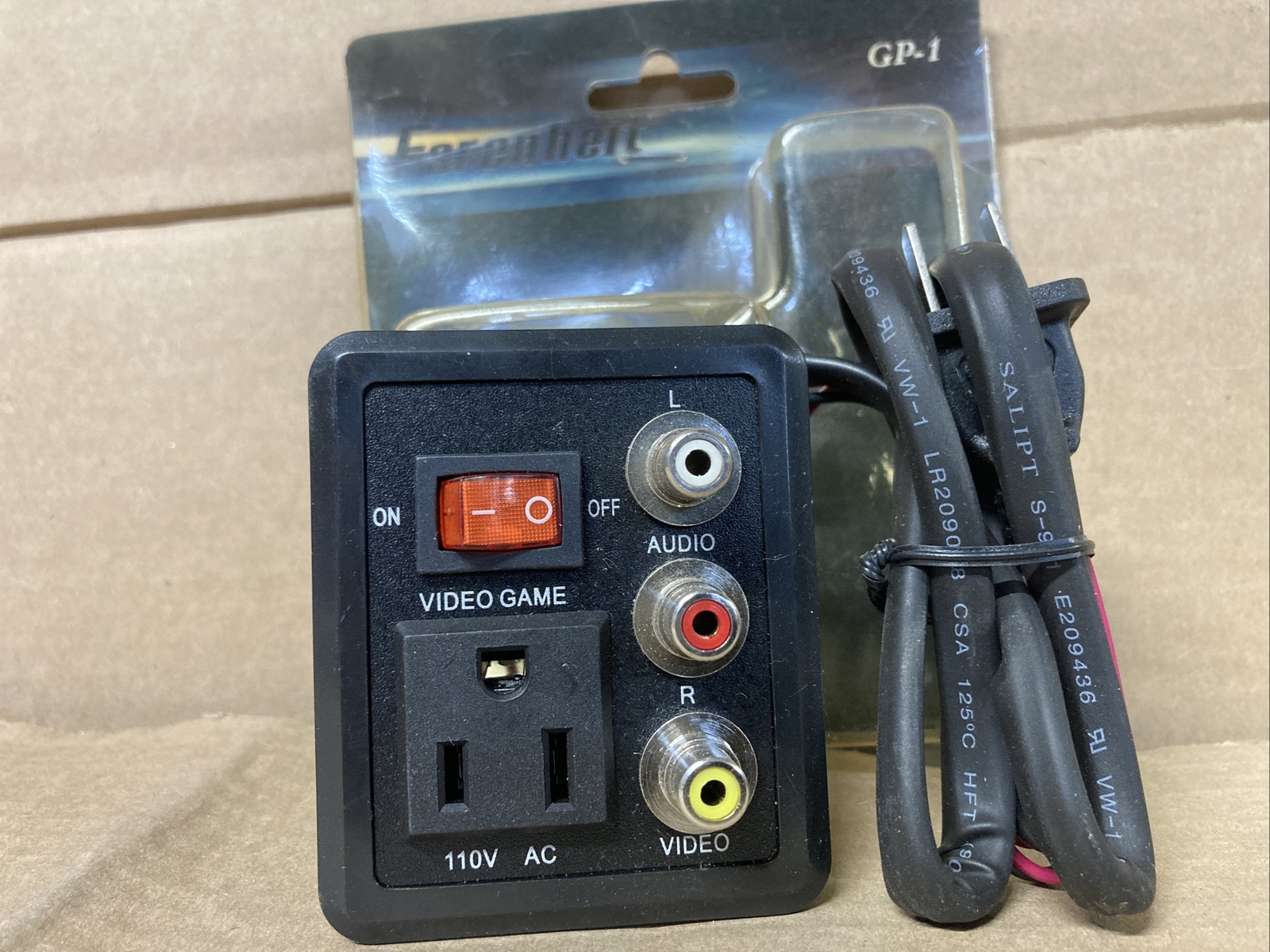 GP-1 VIDEO GAME PORT / DVD FARENHEIT ON/OFF RCA  SWITCH free Shipping 110v AC