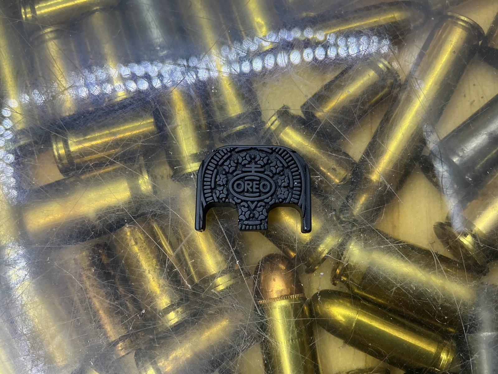 "OREO" Custom Back Plate for Glock 19, 17 Aluminum Engraved and Cerakote