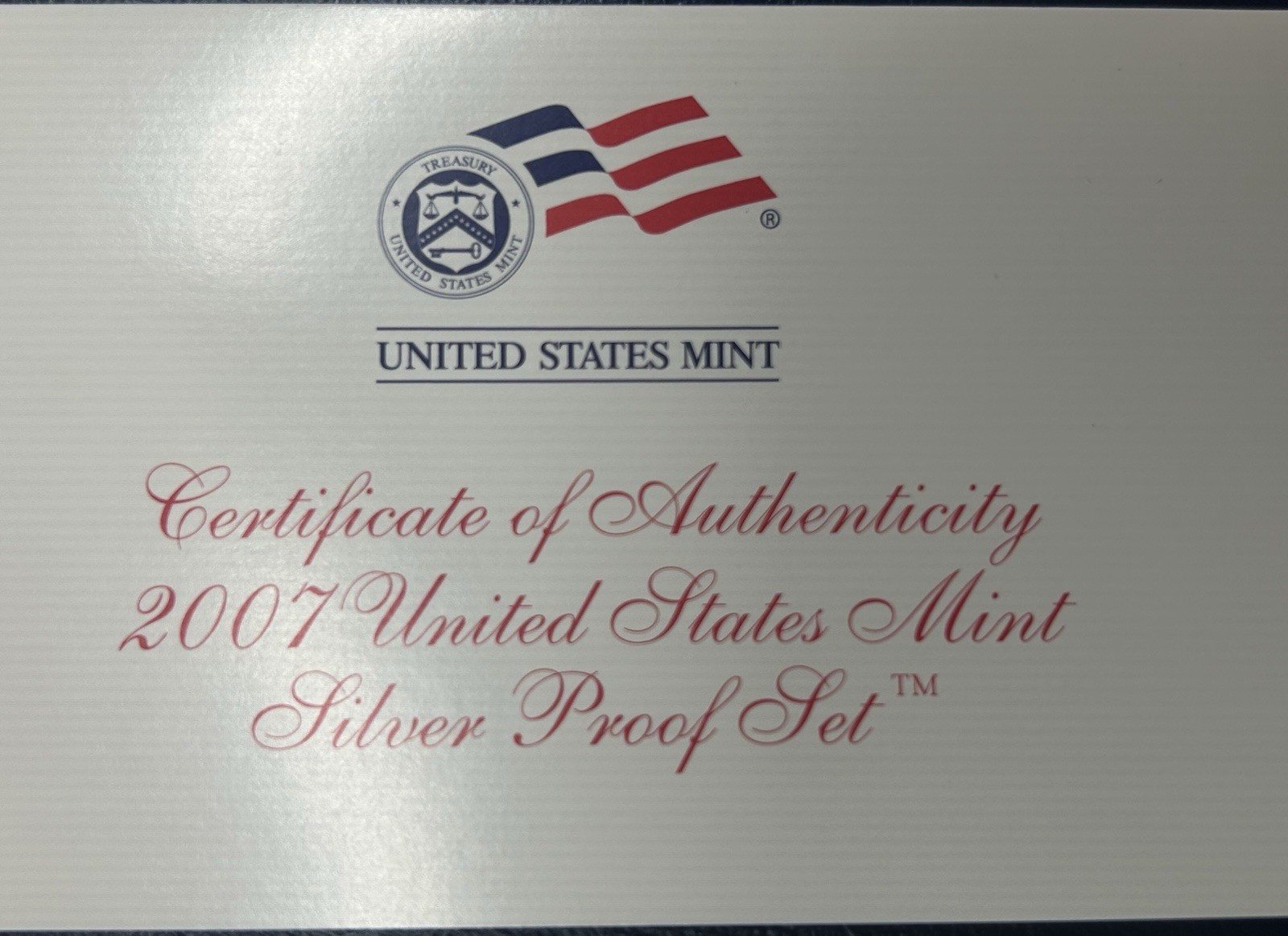 2007-S Silver Proof Set 14 Proof Coin set w/ COA - U.S. Mint