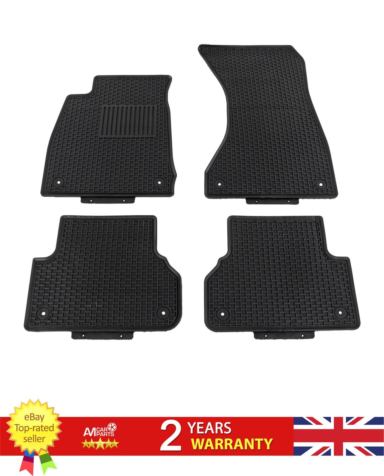 Rear Floor Mat Set For Audi A4 16-19 A5 16-20 8W1061501041