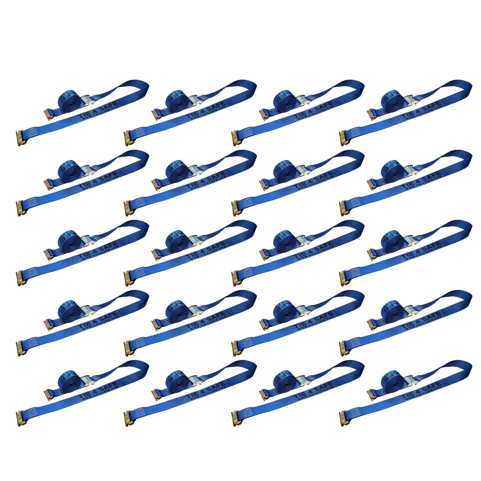 20 Pack 2' x 20' E-Track Cam Buckle Strap Truck Trailer Enclosed Cargo Tie Down