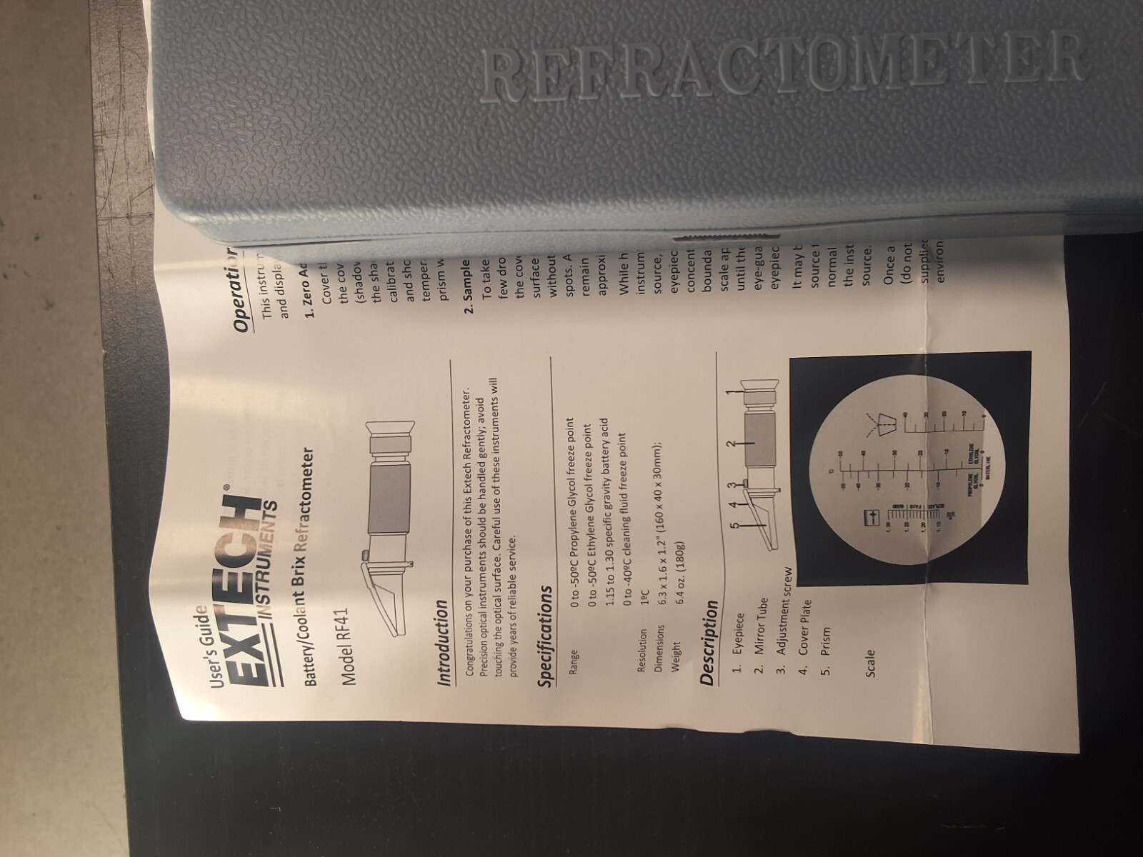 Extech Instruments RF41 Portable Refractometer With Case