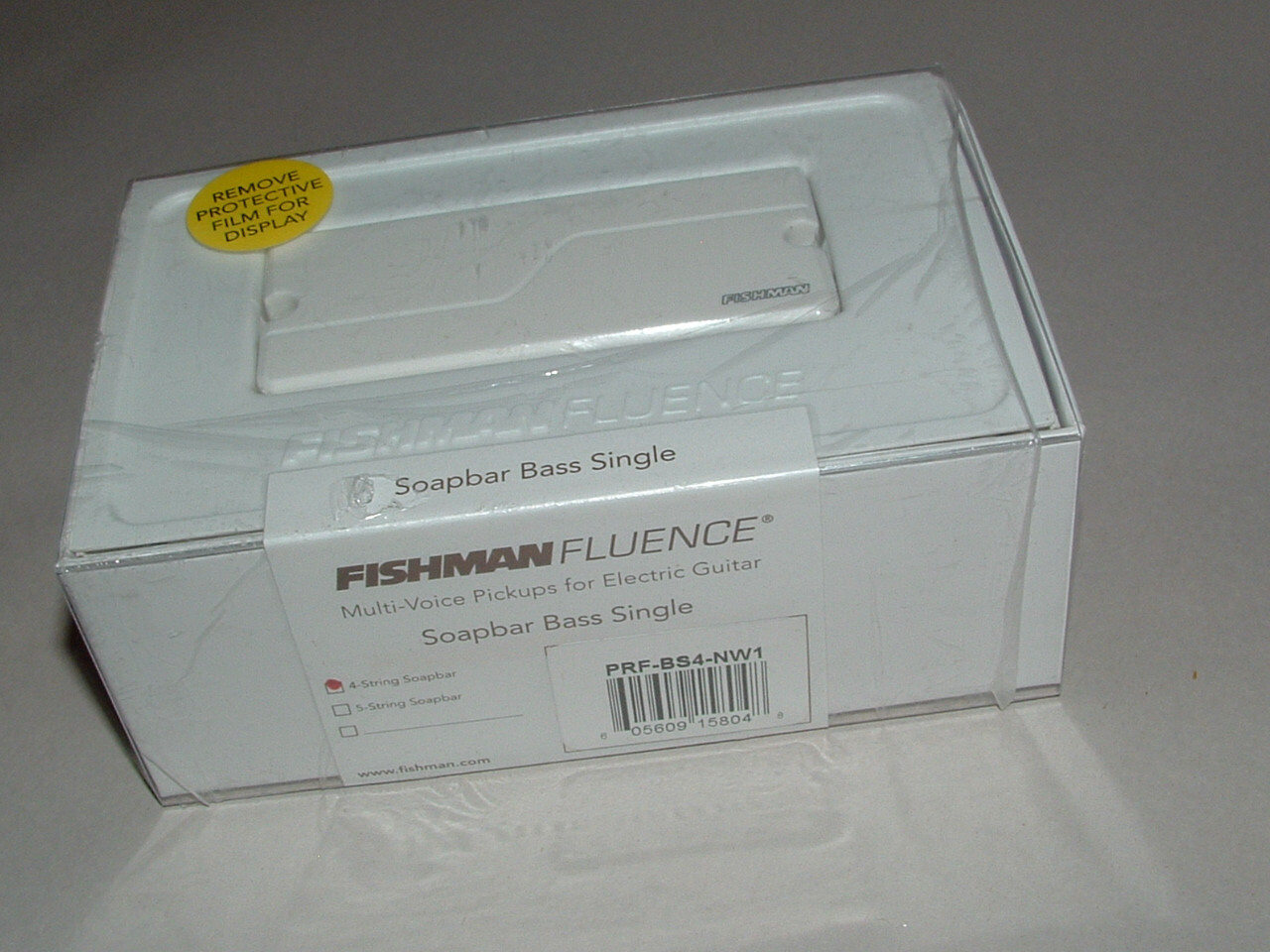 Fishman Fluence PRF-BS4-NW1 4 String Bass Soapbar Pickup 3 Voices (White)  New