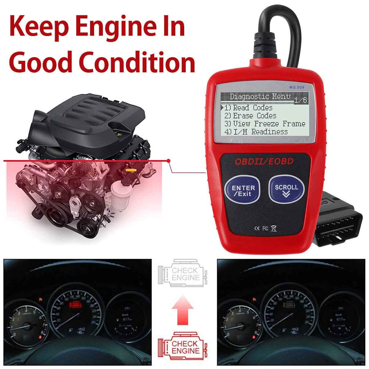 MaxiScan MS309 OBD2 Fault Code Reader Scanner OBDII Auto Diagnostic Tool