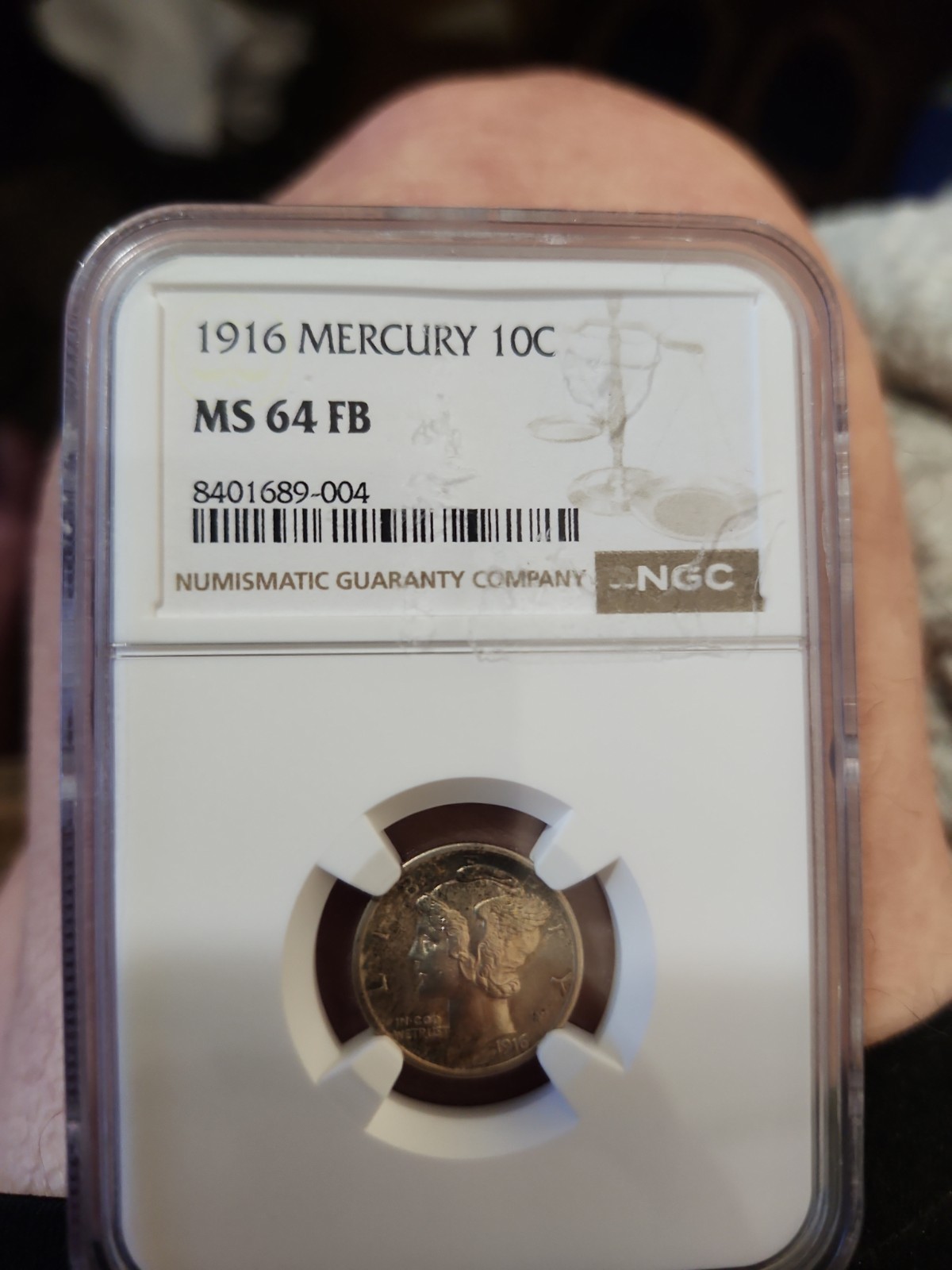 Mercury Dime 1916 MS64 FB NGC