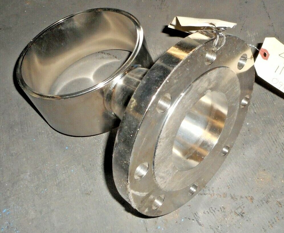 -IKA HED-250 Pump Discharge Chamber P000135 Stainless Steel Sanitary Flange