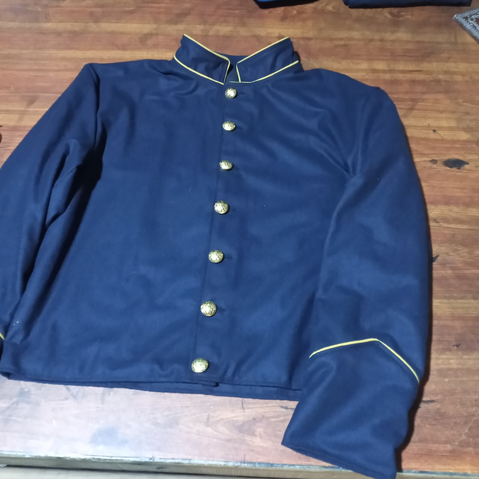 Civil War Union Dark Blue Shell Jacket With yellow Pipping Available All size
