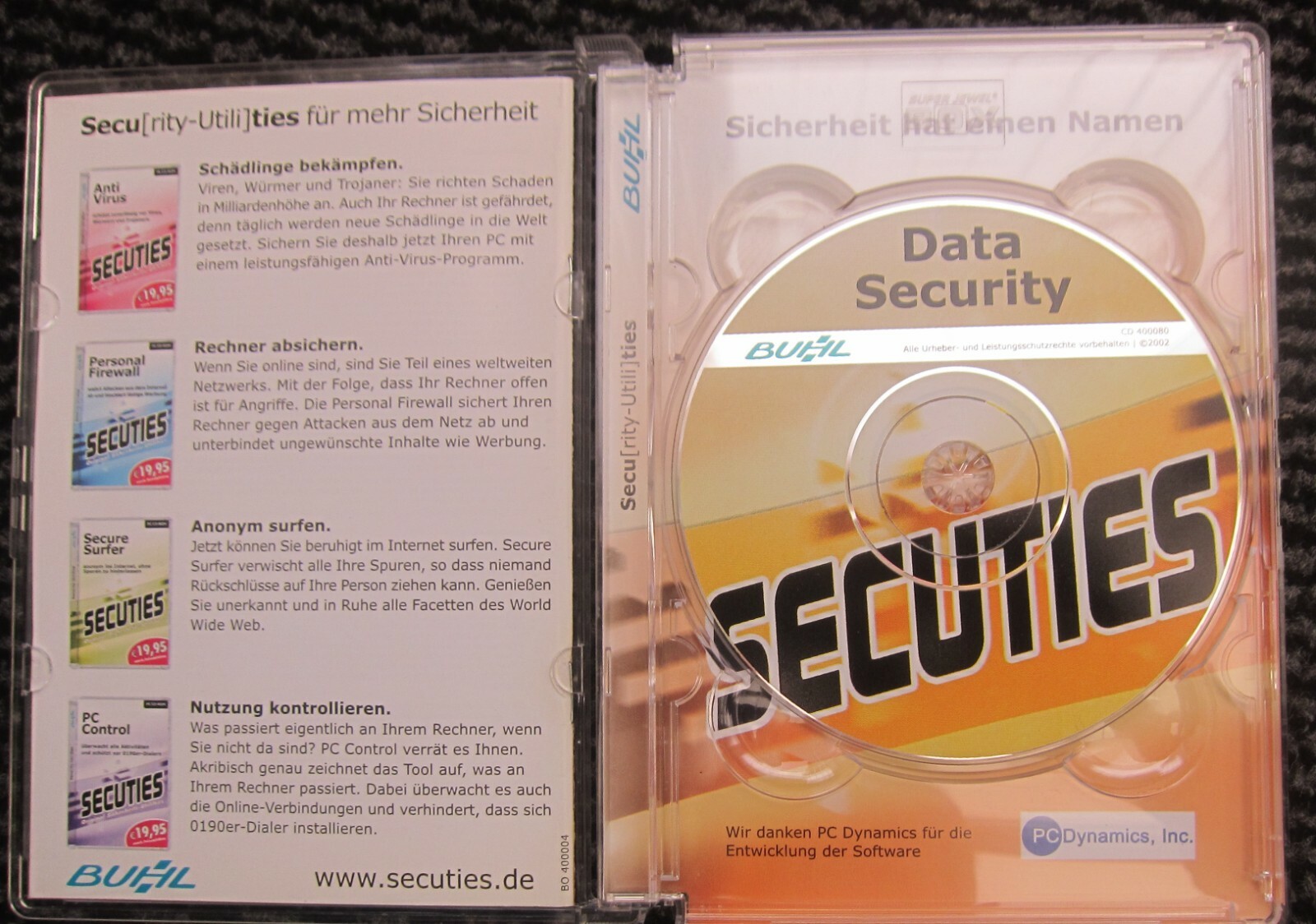 CD-ROM / Secuties / Data Security / Sicherheits Utilities / Buhl / 2002