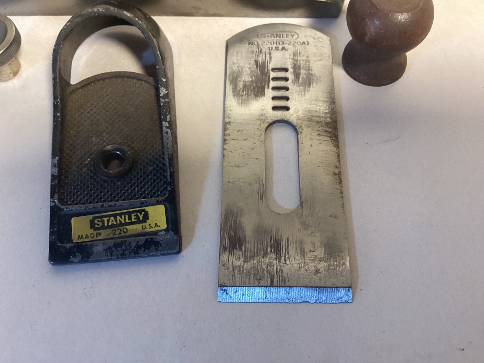 Vintage Stanley #220 block plane carpenter hand tool