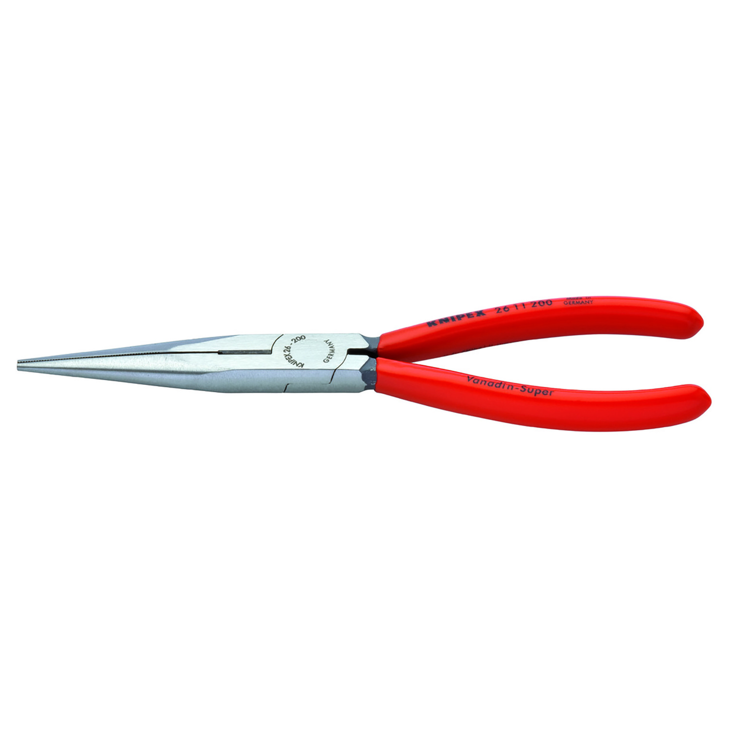 Knipex 26 11 200 SBA Steel Red Comfort Grip Long Nose Pliers/Cutter 8 L in.