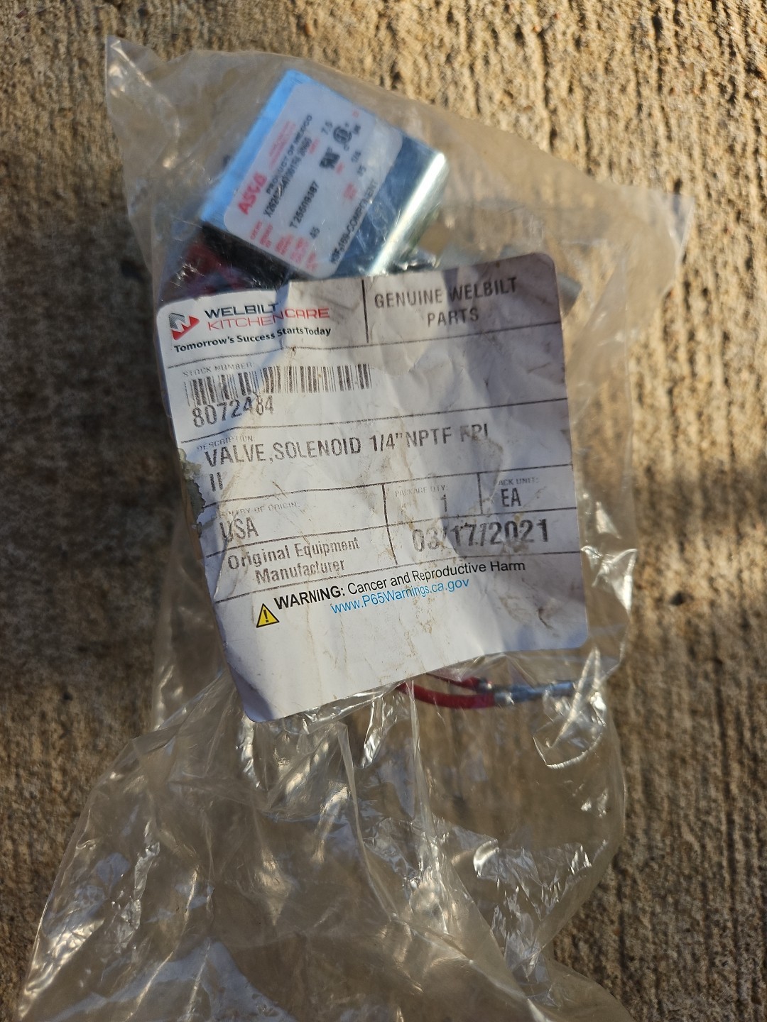 Frymaster 8072484 Solenoid Valve