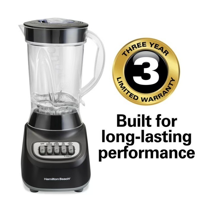 Hamilton Beach Smoothie Blender for Kitchen, 48 oz Jar for Smoothies and Shakes,