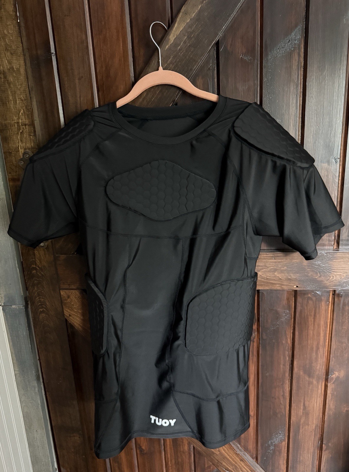 New W/Tags TUOY Men’s Compression Shirt Rib Chest Protector Football Sz XL