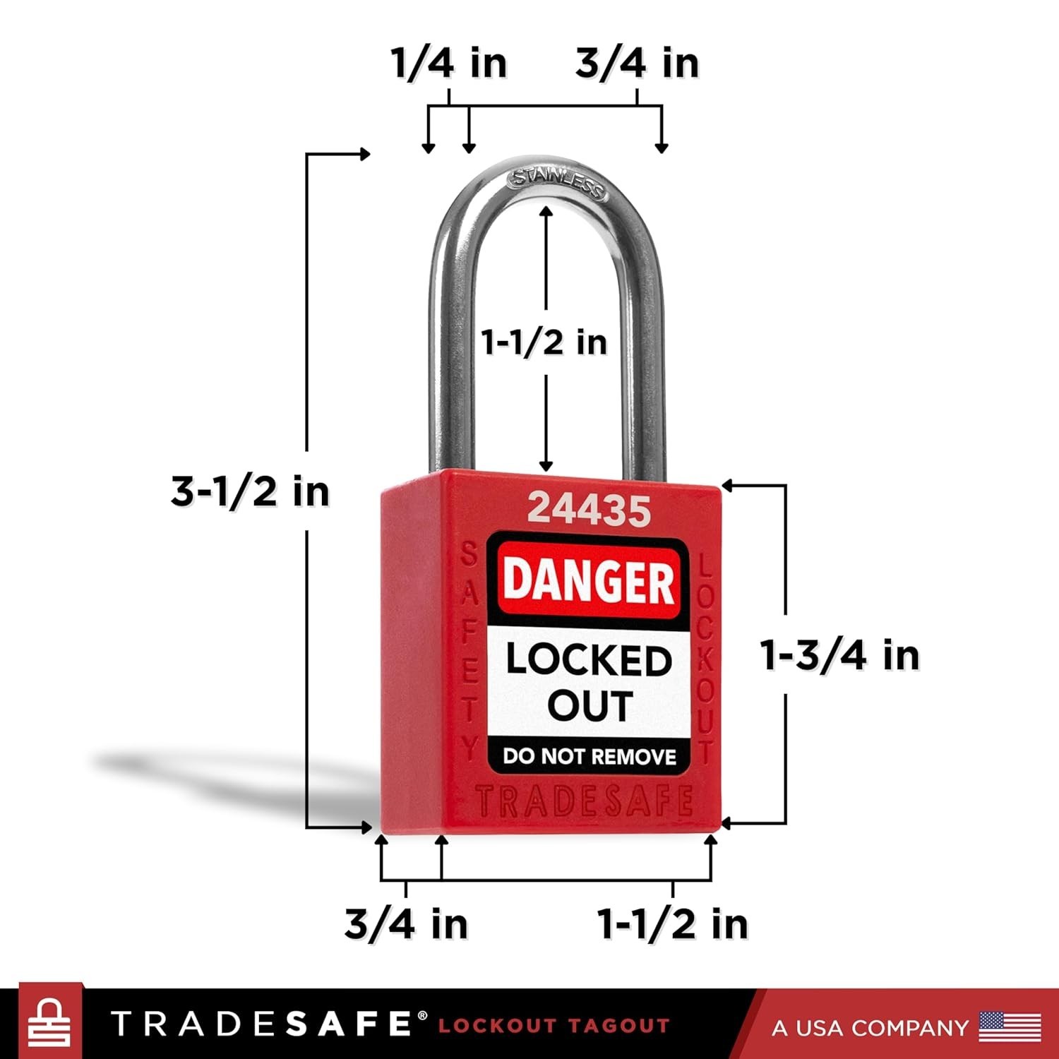 Lockout Tagout Locks Set - 10 Red Loto Locks, Lockout Locks Keyed Different, ...