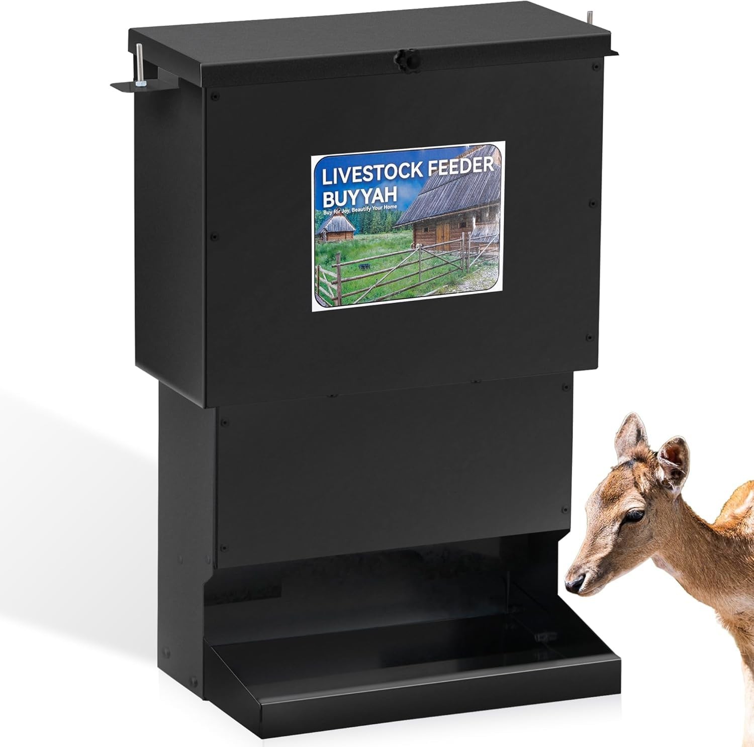 Heavy Duty 50Lbs Deer Feeder - Weatherproof Automatic Protein & Corn Dispenser