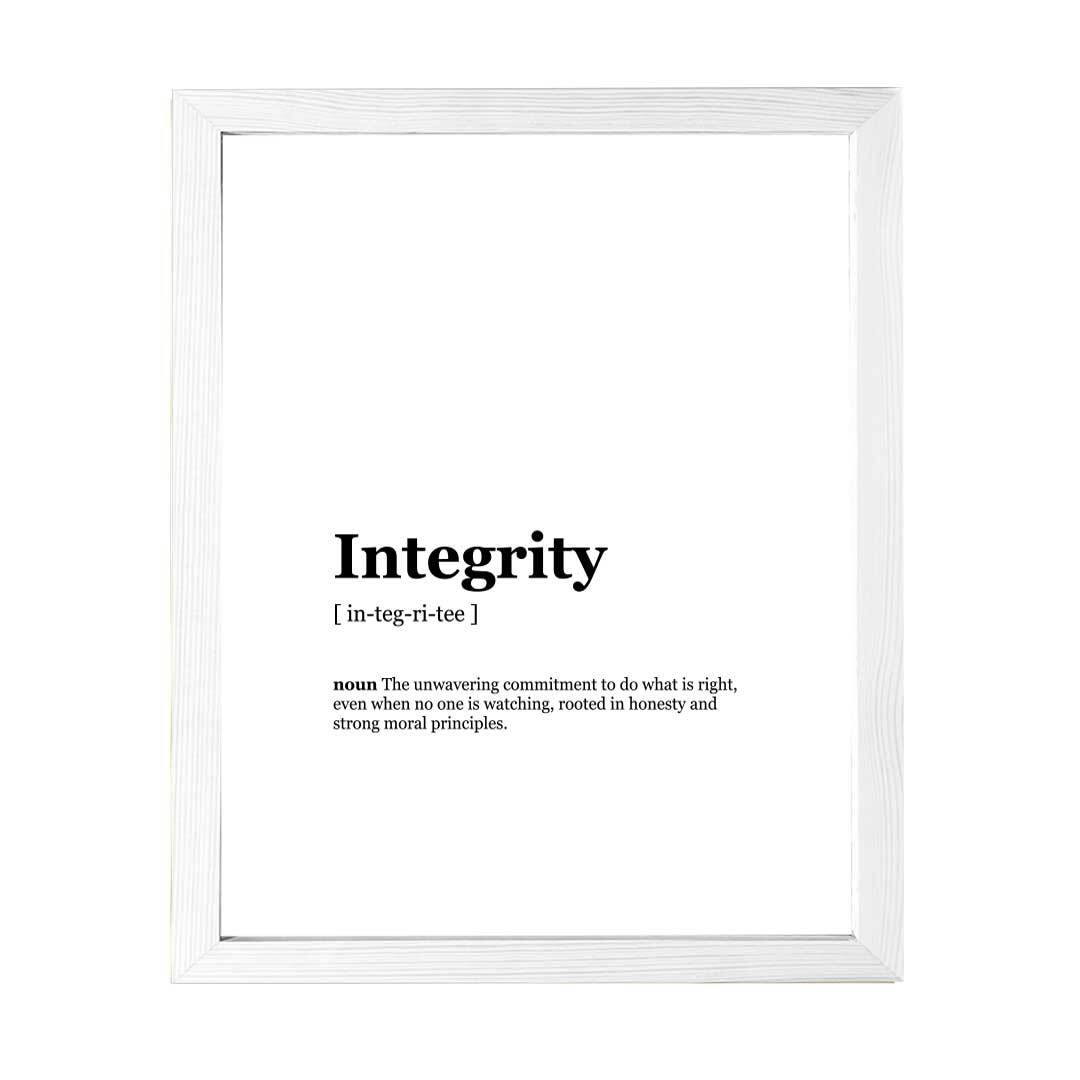 Designs ByLITA Integrity Definition Style, Wall Print Art  (Unframed or Framed)