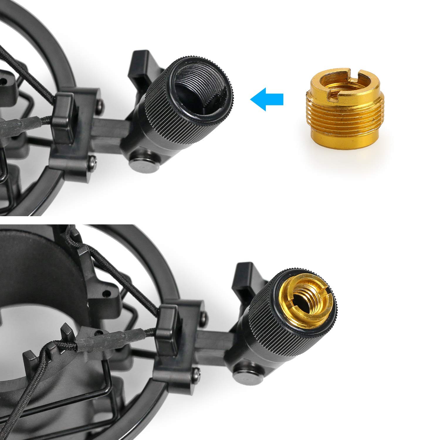 AT2020 Shock Mount, Microphone Shock Mount Reduces Vibration Noise for Audio ...