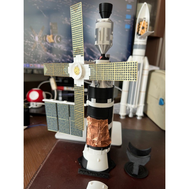 Handmade 1:144 Scale US SkyLab Spacecraft Painted 3D Printing Model Toy Gift