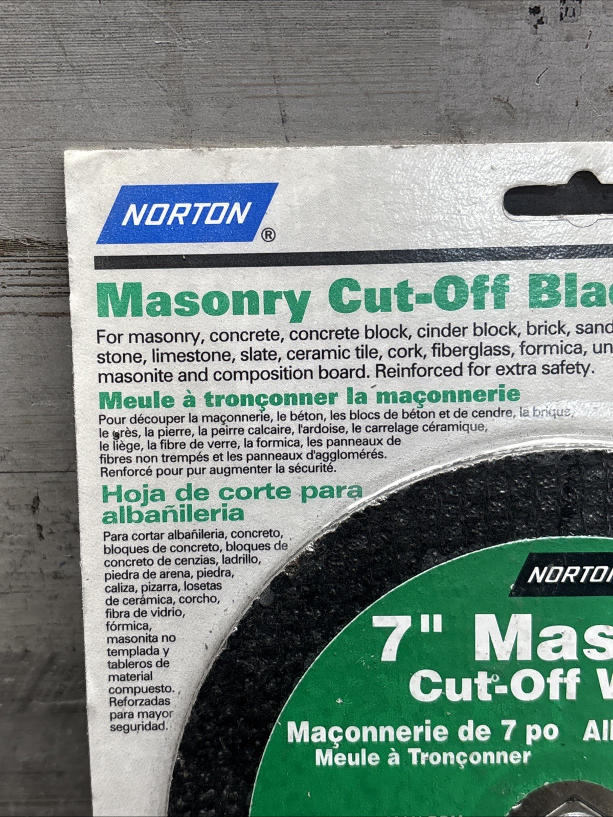 Norton 7-inch Masonry Cutting Wheel Blade 89055
