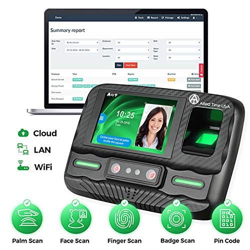 Biometric Time Clock for Employees Attendance - Subscription Clock in Machine...